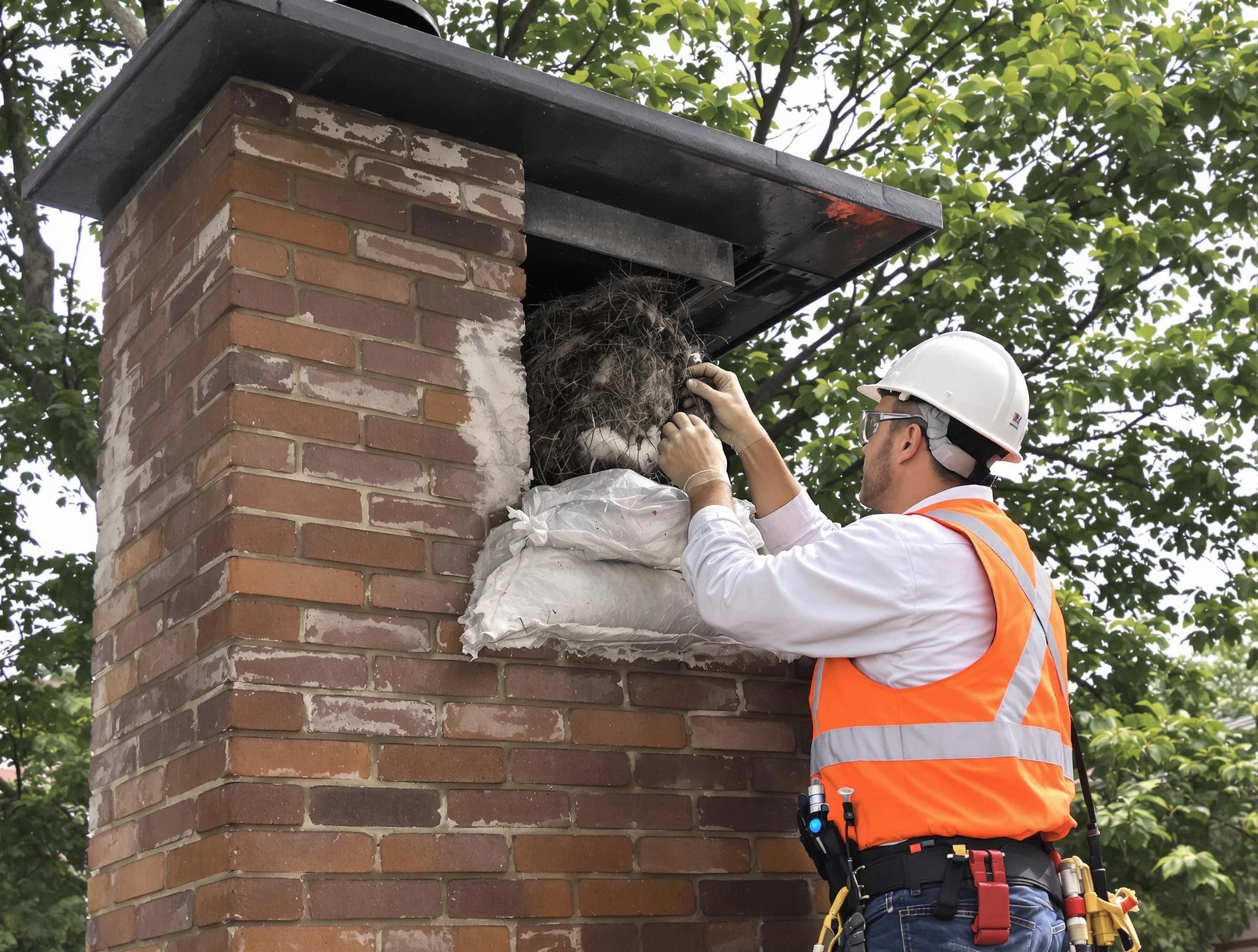 Humane removal of debris and animals by Stafford Courthouse Chimney Sweep in Stafford Courthouse, VA