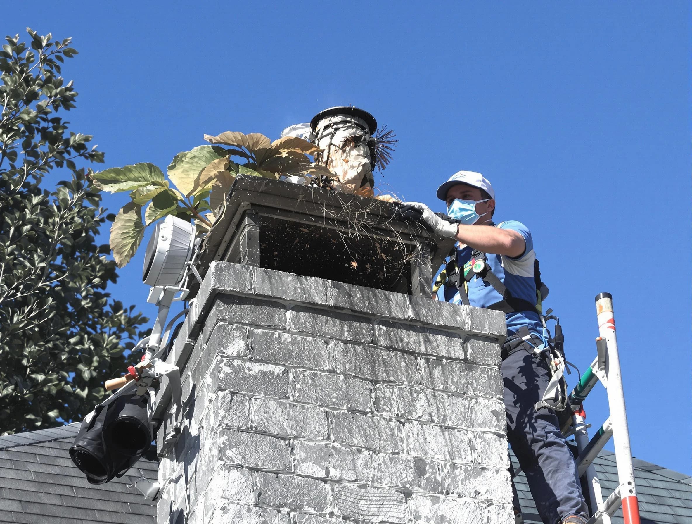 Stafford Courthouse Chimney Sweep specialist performing chimney cleaning in Stafford Courthouse, VA